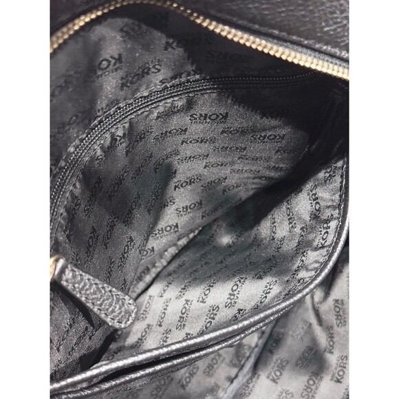 Michael By Michael Kors Black Pebble Leather Backpack Gold Hardware - Picture 15 of 16